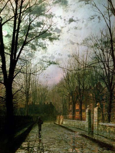 Wee Blue Coo Grußkarte Mit Gemälde 'Glasgow Docks, 1881' Von J.A. Grimshaw, 12.5x17.5 Cm, Mit Umschlag