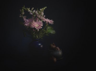 Dunkles Blumenstillleben von John-Mei Zhong