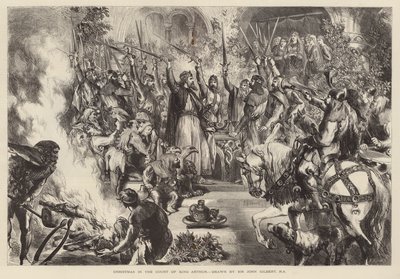 Weihnachten am Hofe von König Artus von John (after) Gilbert