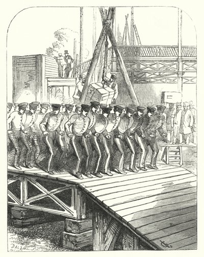 Pioniere und Minenarbeiter arbeiten auf dem Gelände des Kristallpalastes, Hyde Park, London, Veranstaltungsort der Großen Ausstellung von 1851 (Gravur) von John (after) Gilbert