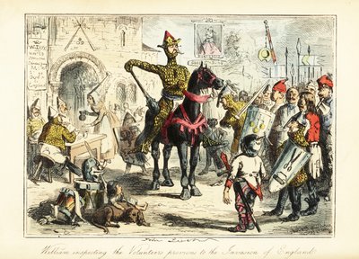 Wilhelm der Eroberer mit seiner zusammengewürfelten Armee der Normannen im Jahr 1066 von John (after) Leech