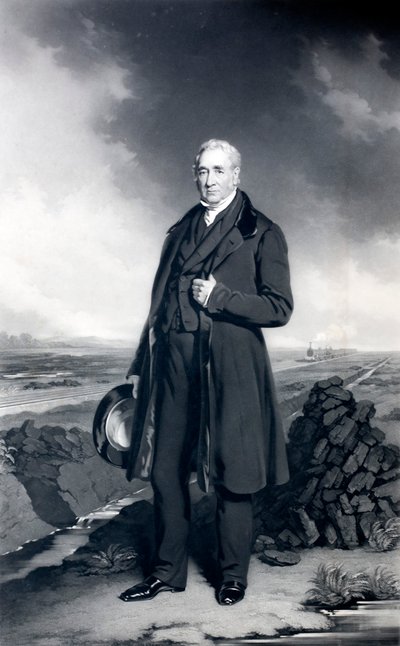 George Stephenson, englischer Ingenieur und Eisenbahnpionier von John (after) Lucas