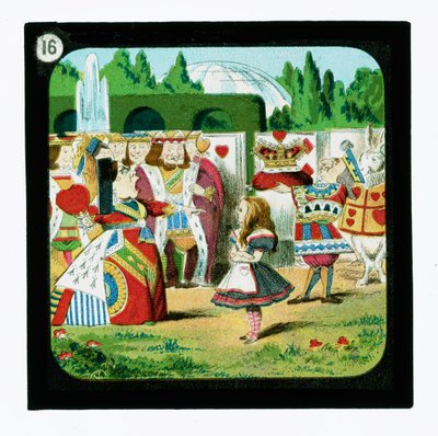 Alice im Wunderland, farbige Laternenbilder von John (after) Tenniel