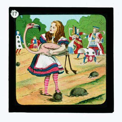 Alice im Wunderland, farbige Laternenbilder von John (after) Tenniel