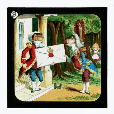 Alice im Wunderland, farbige Laternenbilder (Laternenbild) von John (after) Tenniel