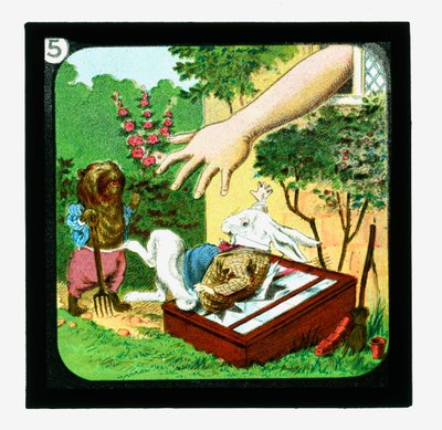 Alice im Wunderland, farbige Laternenbilder von John (after) Tenniel