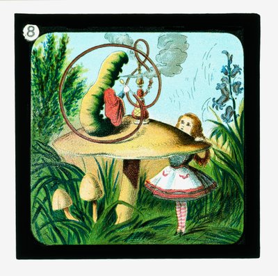 Alice im Wunderland, farbige Laternenbilder von John (after) Tenniel