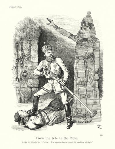 Sir John Tenniel Karikatur: Vom Nil zur Newa von John (after) Tenniel