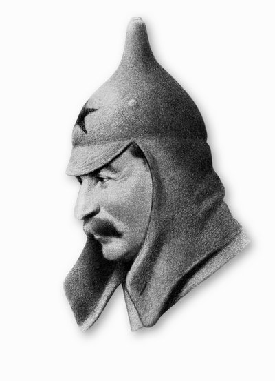 Porträt von Josif Vissarionovich Dzhugashvili, bekannt als Stalin (1878-1953), russischer Politiker von Walter Charles Mills