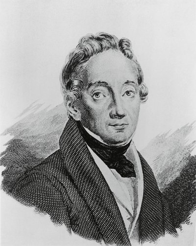 Porträt von Pietro Colletta (1775-1831), italienischer General und Historiker, Gravur von Walter Charles Mills