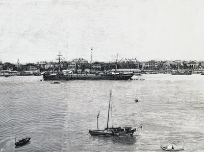 Hafen von Shanghai wenige Wochen vor dem Ausbruch des Krieges von Walter Charles Mills