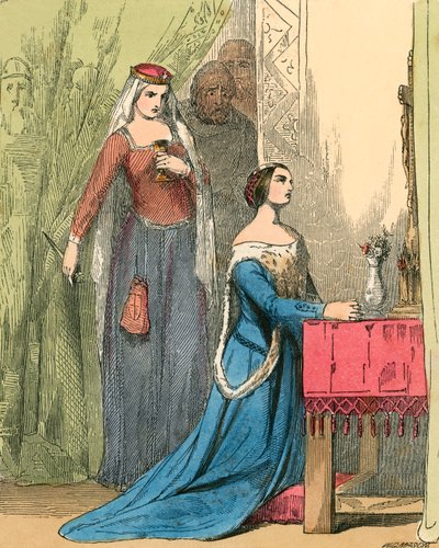 Die Königin bietet Fair Rosamond das Gift an von John Absolon