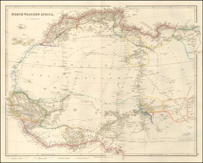 Karte von Nordwestafrika von John Arrowsmith, 1842 von John Arrowsmith