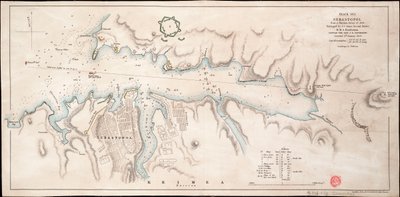 Schwarzes Meer Sebastopol aus einer russischen Vermessung von 1836 von John Arrowsmith