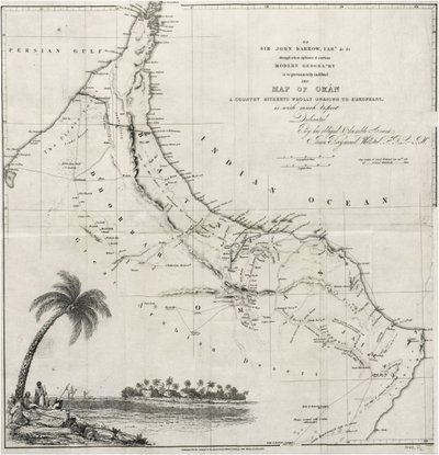 Karte von Oman von John Arrowsmith