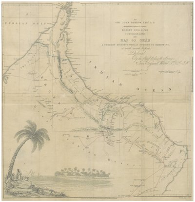 Karte von Oman von John Arrowsmith