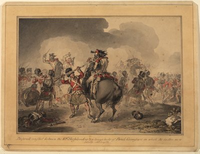 42. Highlanders bei Waterloo, 1815 von John Augustus Atkinson
