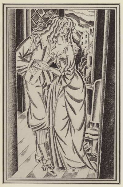 Illustration für Moll Flanders von Daniel Defoe von John Austen
