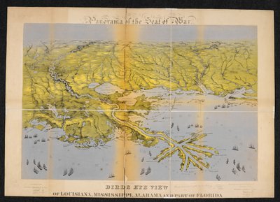 Vogelperspektive von Louisiana, Mississippi, Alabama und einem Teil von Florida von John Bachmann