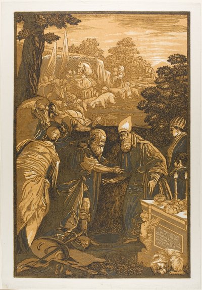 Melchisedech segnet Abraham, aus Opera Selectoria von John Baptist Jackson