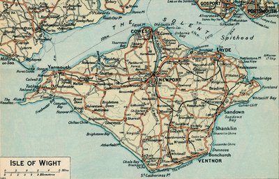 Isle of Wight, 20. Jahrhundert von John Bartholomew