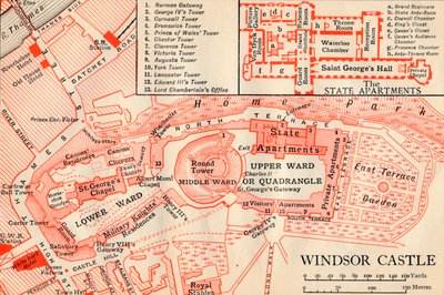 Schloss Windsor, 20. Jahrhundert von John Bartholomew