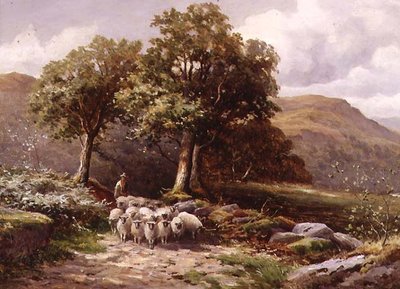 Landschaft mit einer Schafherde von John Bates Noel
