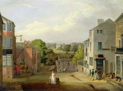 Straßenszene in Chorley, Lancashire, mit Blick auf Chorley Hall von John, Bird