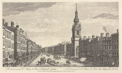 Die Kirche St. Mary le Bow in Cheapside, London von John Bowles