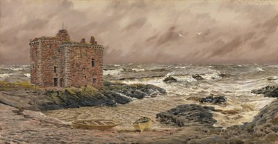 Südoststurm am Portencross Castle, 1886 von John Brett