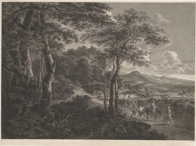 Landschaft mit gefangenen Räubern von John Browne