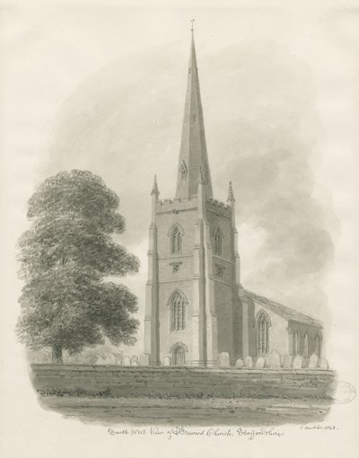 Brewood Kirche von John Buckler