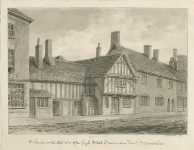 Burton-upon-Trent - Alte Häuser in der High Street von John Buckler