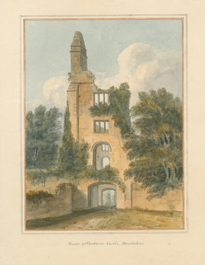 Dorset - Sherborne - Ruinen des Schlosses, 1802 von John Buckler