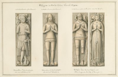 Earls Colne Kirche - Figuren von John Buckler
