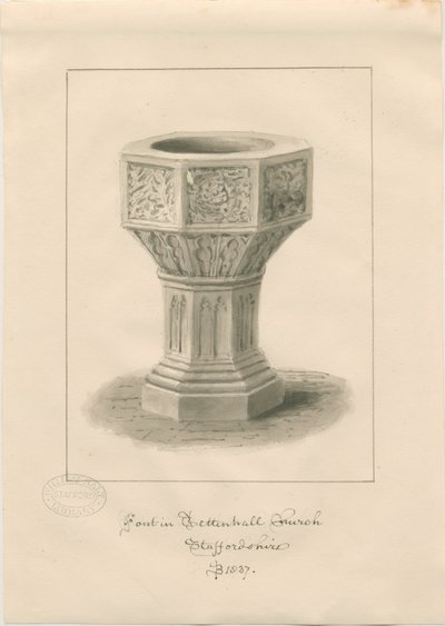Taufbecken in der Tettenhall Kirche von John Buckler