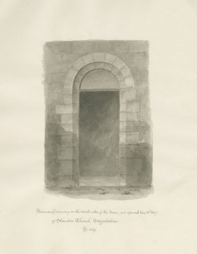 Innenraum der Standon Kirche von John Buckler