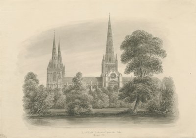 Lichfield Kathedrale - Südansicht von John Buckler