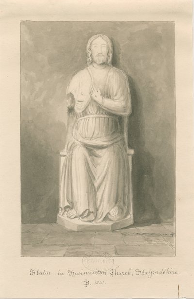 Swynnerton Kirche - Statue von Jesus Christus von John Buckler