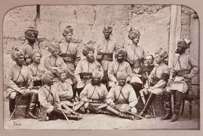 Britische und einheimische Offiziere, 3. Regiment der Bengalischen Kavallerie von John Burke