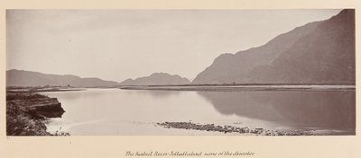 Der Kabul-Fluss, Jellallabad, Schauplatz der Katastrophe, 1879 von John Burke