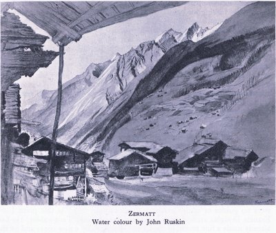Zermatt, aus British Adventure veröffentlicht von Collins, 1947 von John Bushin