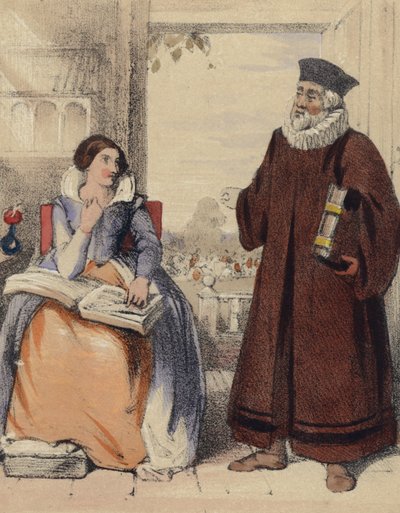 Roger Ascham, Lehrer von Königin Elisabeth I. von John Callcott Horsley