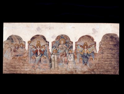Studie der Wandmalereien im Kapitelsaal von John Carter