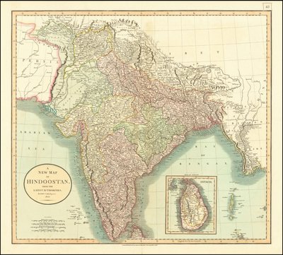 1806 Karte von Indien von John Cary von John Cary
