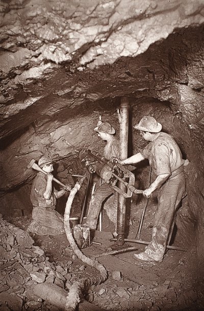 Ein Bohrkopf, East Pool Mine, Illustration aus 