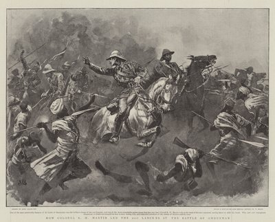 Wie Oberst R H Martin die 21. Lancers in der Schlacht von Omdurman führte von John Charlton