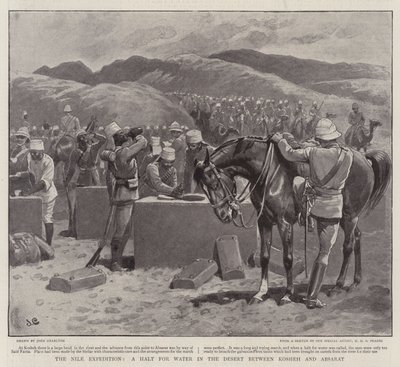 Die Nil-Expedition, eine Pause für Wasser in der Wüste zwischen Kosheh und Absarat von John Charlton