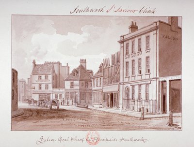 Falcon Coal Wharf, Bankside, Southwark, London von John Chessell Buckler