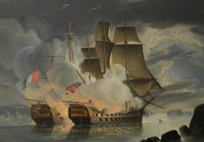 Die heftige Aktion zwischen H.M.S. Mars und der französischen 